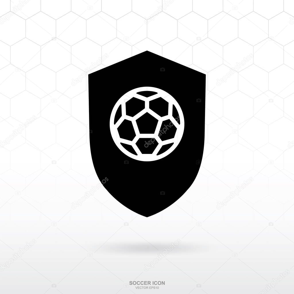 Soccer logo icon. Soccer football sport sign and symbol for template design. Vector illustration.