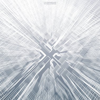 Backgroumd için tel kafes soyut sanal zoom. Perspektif tel kafes oluşturma 3d render. Vektör çizim.