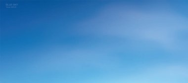 Arka plan mavi gökyüzü karşı yumuşak beyaz bulutlar. Soyut gökyüzü doğal arka plan için. Vektör çizim.