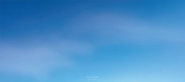 Arka plan mavi gökyüzü karşı yumuşak beyaz bulutlar. Soyut gökyüzü doğal arka plan için. Vektör çizim.