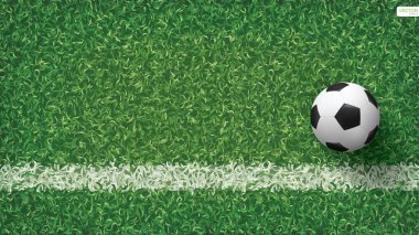 Futbol futbol topu futbol alan desen ve doku arka planda. Vektör çizim.