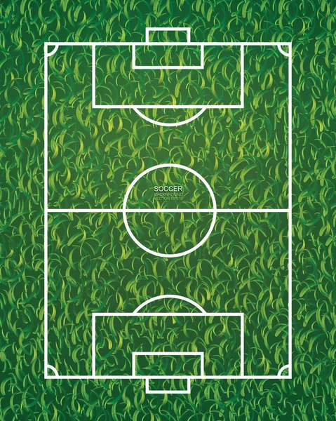 Modèle Terrain Football Texture Pour Arrière Plan Illustration Vectorielle — Image vectorielle