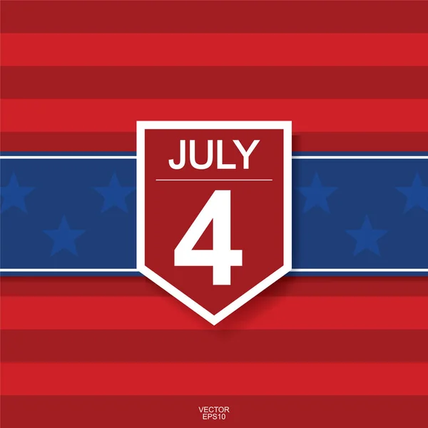 7月4日 美利坚合众国 独立日的背景 矢量插图 — 图库矢量图片