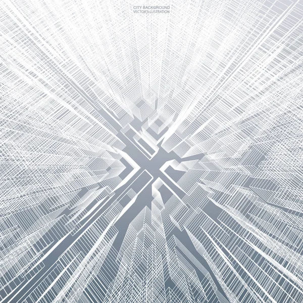 Backgroumd için tel kafes soyut sanal zoom. Perspektif tel kafes oluşturma 3d render. Vektör çizim.