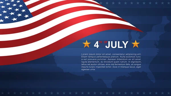 Antecedentes Del Julio Para Usa Estados Unidos América Día Independencia — Archivo Imágenes Vectoriales