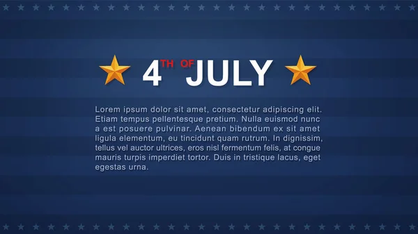 7月4日美国 美利坚合众国 独立日的背景 矢量插图 — 图库矢量图片
