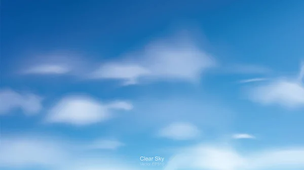 Fondo Cielo Azul Con Nubes Blancas Cielo Abstracto Para Fondo — Vector de stock