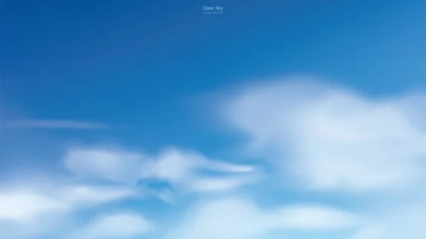 Fond Bleu Ciel Avec Des Nuages Blancs Ciel Abstrait Pour — Image vectorielle