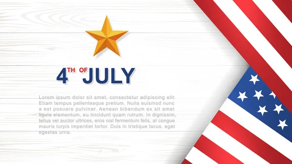 Juli Hintergrund Für Den Unabhängigkeitstag Der Usa Vereinigte Staaten Von — Stockvektor