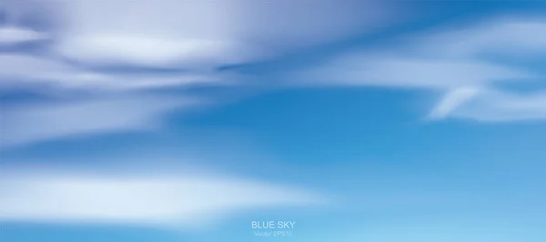 白い雲と青空の背景 自然の背景のための抽象的な空 ベクターイラスト — ストックベクタ