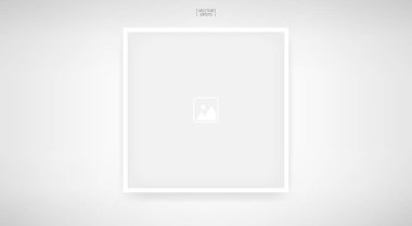 Boş fotoğraf çerçevesi veya resim çerçevesi beyaz arka plan üzerinde. Bulunduðu kopya alanı için arka plan resmi, fotoğraf, poster ve başlık sayfası ürün için. Vektör çizim.