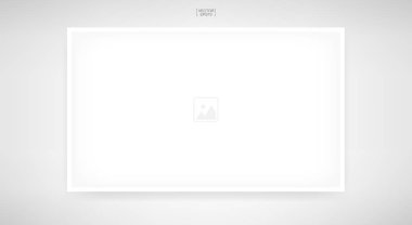 Boş fotoğraf çerçevesi veya resim çerçevesi beyaz arka plan üzerinde. Bulunduðu kopya alanı için arka plan resmi, fotoğraf, poster ve başlık sayfası ürün için. Vektör çizim.