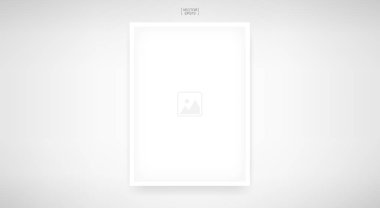 Boş fotoğraf çerçevesi veya resim çerçevesi beyaz arka plan üzerinde. Bulunduðu kopya alanı için arka plan resmi, fotoğraf, poster ve başlık sayfası ürün için. Vektör çizim.