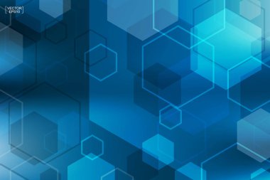 Mavi soyut teknolojik altyapı. Vektör çizim.