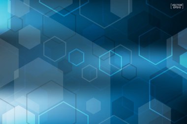 Mavi soyut teknolojik altyapı. Vektör çizim.