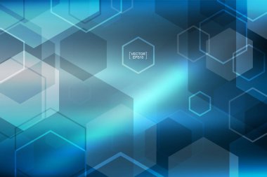 Mavi soyut teknolojik altyapı. Vektör çizim.