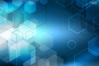 Mavi soyut teknolojik altyapı. Vektör çizim.