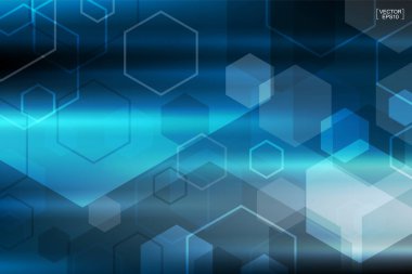 Mavi soyut teknolojik altyapı. Vektör çizim.