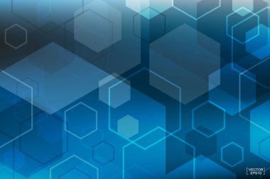 Mavi soyut teknolojik altyapı. Vektör çizim.