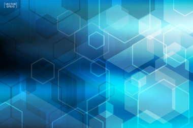 Mavi soyut teknolojik altyapı. Vektör çizim.