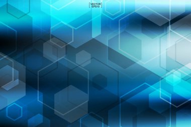 Mavi soyut teknolojik altyapı. Vektör çizim.