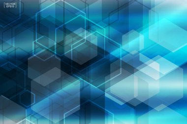 Mavi soyut teknolojik altyapı. Vektör çizim.