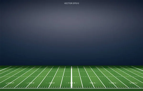 American Football Stadium Background Perspective Line Pattern Grass Field Vector — Stock Vector