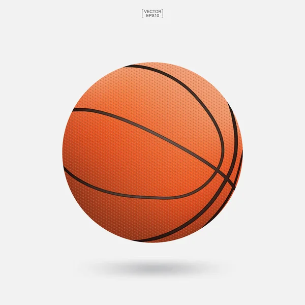 Basketball Ball Isolated White Background Vector Illustration — Stock Vector