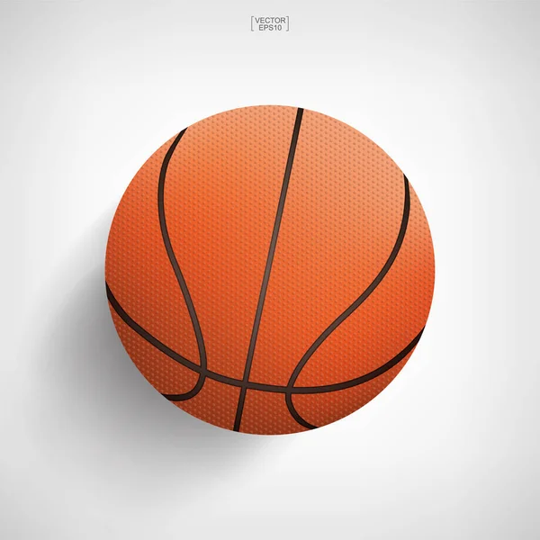 Baloncesto Sobre Fondo Blanco Ilustración Vectorial — Vector de stock