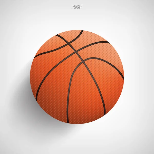 Baloncesto Sobre Fondo Blanco Ilustración Vectorial — Vector de stock