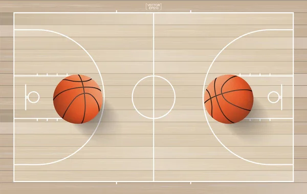 篮球场球场背景 矢量插图 — 图库矢量图片