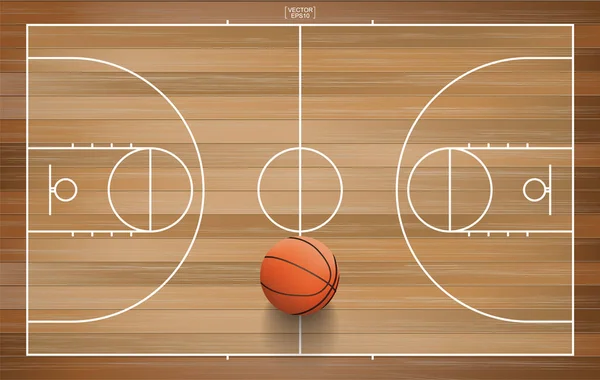 Baloncesto Fondo Del Campo Baloncesto Ilustración Vectorial — Vector de stock