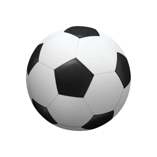 Ballon Football Réaliste Sur Fond Blanc Illustration Vectorielle — Image vectorielle