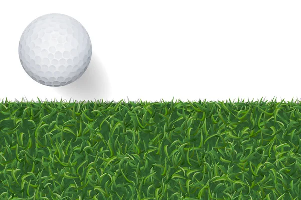 Golf Labda Zöld Háttér Terület Másol Hely Vektoros Illusztráció — Stock Vector