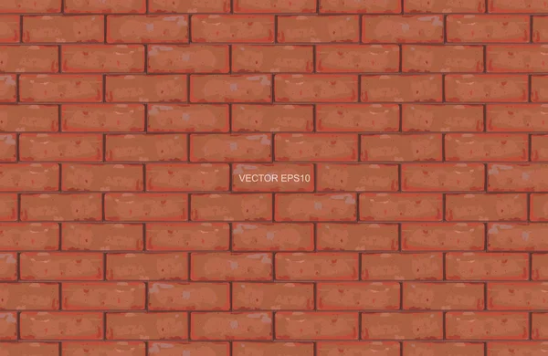 Mur Brique Rouge Texture Fond Illustration Vectorielle — Image vectorielle