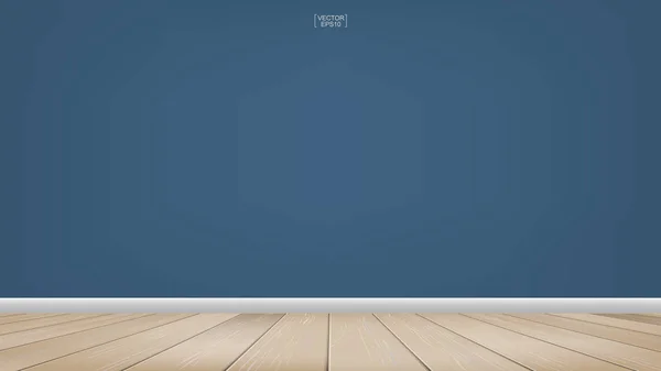 Empty Room Space Background Wooden Floor Vector Illustration — Stock Vector