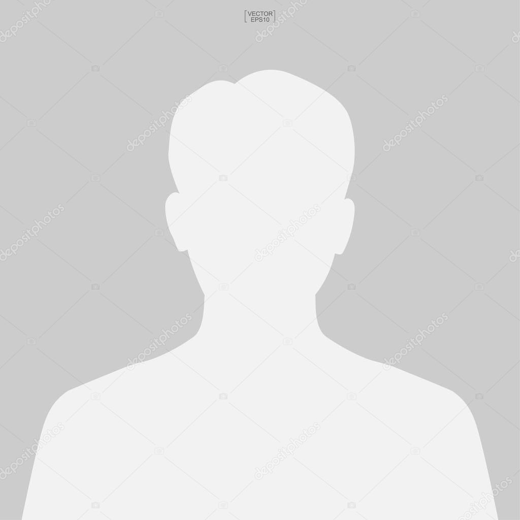 Picture profile icon. Human or people sign and symbol for template design. Vector illustration.