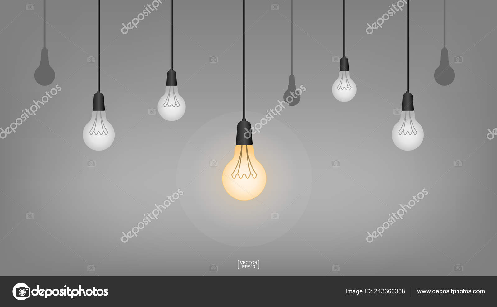 Abstract Light Bulb Hanging Ceiling Lamp Interior Decoration Idea