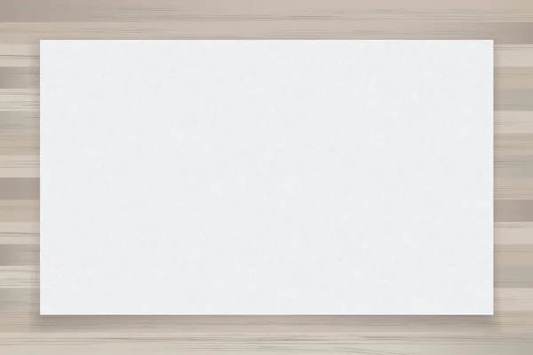 Feuille Papier Blanc Sur Fond Texture Bois Illustration Vectorielle — Image vectorielle