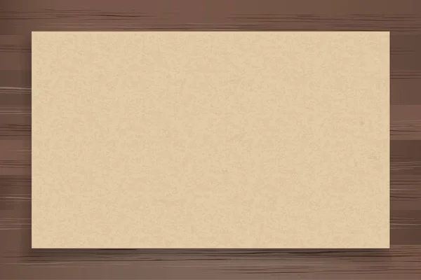 棕色纸在木材纹理背景 矢量插图 — 图库矢量图片