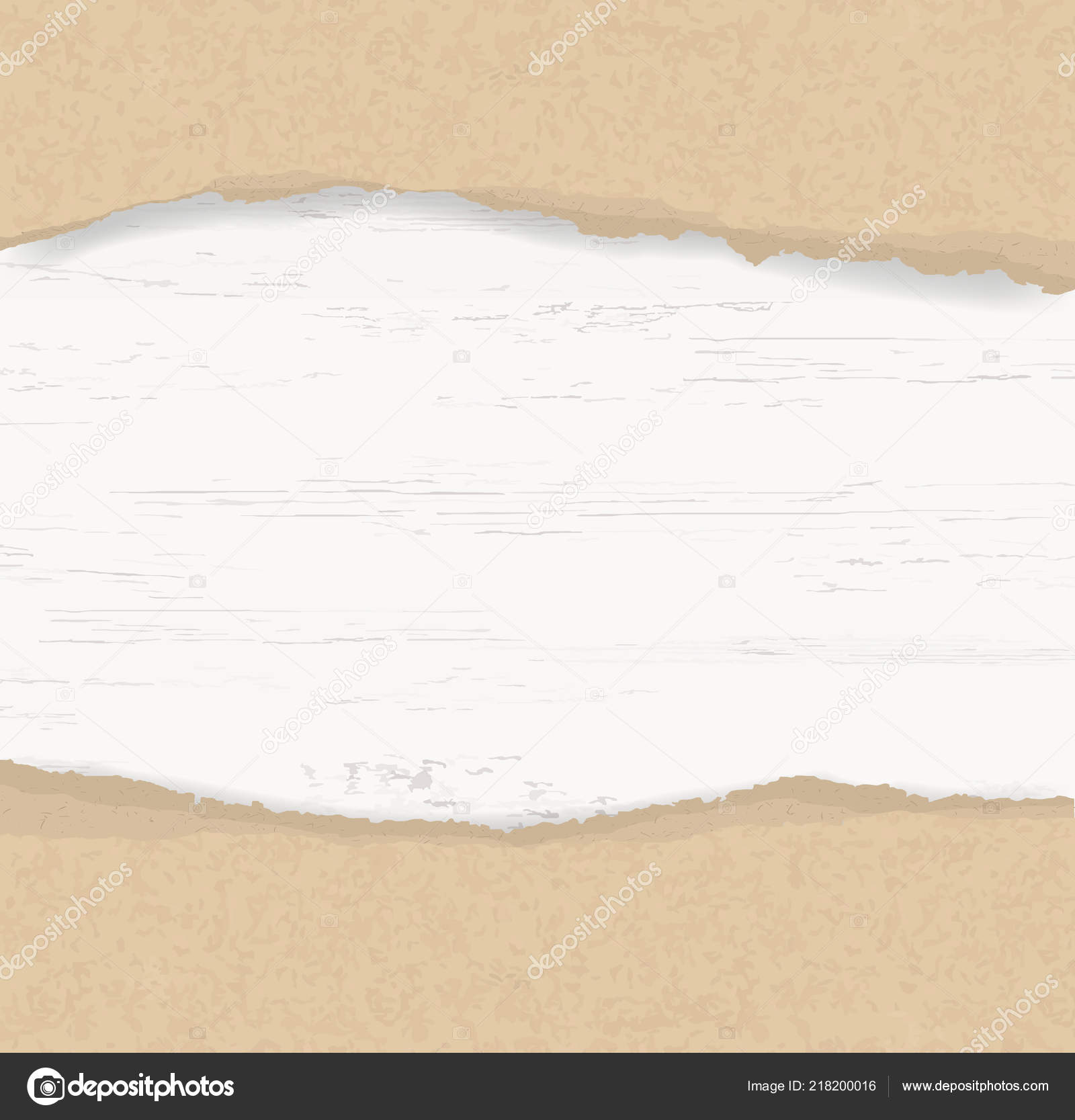 Ripped Paper Background Wood Texture Framing Area Copy Space Vector ...