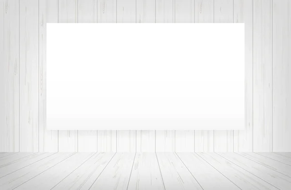 Wit Canvas Frame Kamer Ruimte Achtergrond Vectorillustratie — Stockvector