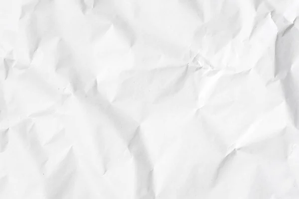Wit Verfrommeld Papier Textuur Voor Achtergrond — Stockfoto