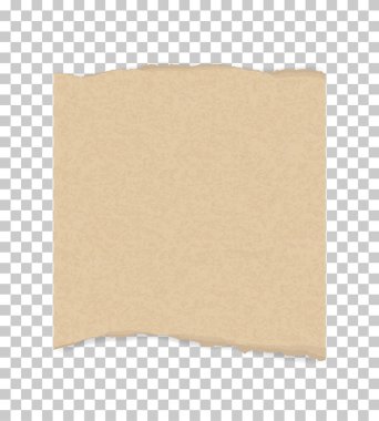 Yırtık kağıt kenarları arka plan için. Kahverengi kağıt dokusu üzerinde şeffaf arka plan sökük. Vektör çizim.