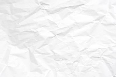 Arkaplan için beyaz buruşmuş kağıt dokusu.