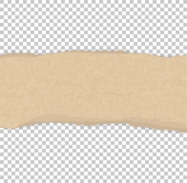 Arka plan için kağıt kenarlı alan kopya alanı için yırtılmış. Kahverengi kağıt dokusu üzerinde şeffaf arka plan sökük. Vektör çizim.