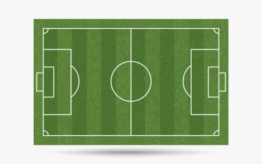 Futbol alanı veya futbol alan arka plan. Vektör yeşil mahkemeye oyun oluşturma.