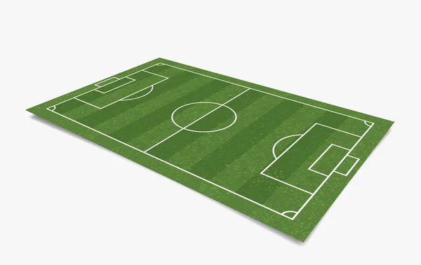 Campo Fútbol Campo Fútbol Aislado Sobre Fondo Blanco Elementos Perspectiva — Vector de stock