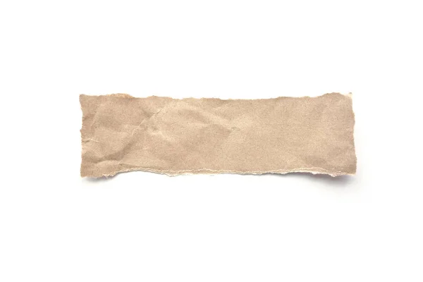 Ripped Vintage Paper Background Torn Brown Paper White Area Copy — Stock Photo, Image