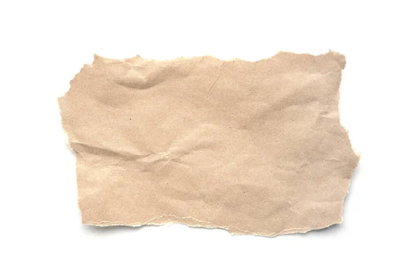 Strappato Sfondo Carta Vintage Carta Marrone Strappato Bianco Con Area — Foto Stock